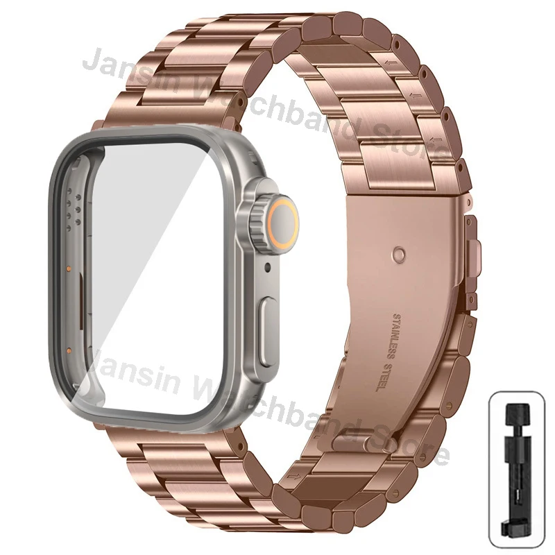 Premium Stainless Steel Strap with Ultra Case for Smartwatch Accessories