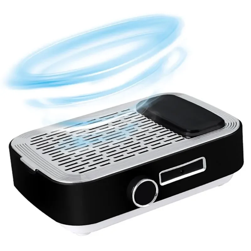 Nail vacuum cleaner 80W Professional Nail Vacuum Cleaner Polishing Gel Pedicure Rechargeable Vacuum Cleaner with Removable Filter Nail Salon Tools