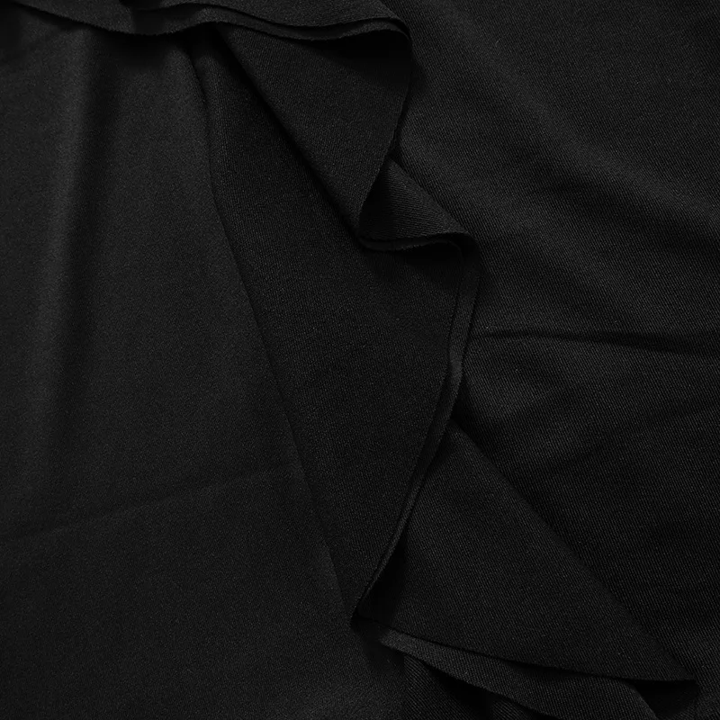 Sexy Deep V Ruffled Bodycon Short Skirt For Women Fall Ruffled Flared Sleeves Party Evening Dress Street Clothing