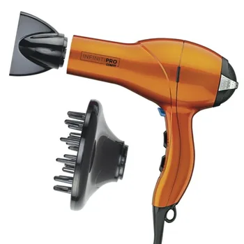 Ionic Ceramic Hair Dryers Orange with Concentrator and Diffuser
