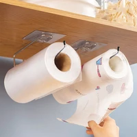 Kitchen Tissue Holder Hanging Toilet Roll Paper Towel Holder Rack Home Bathroom Cabinet Door Hook Holder Organizer 1