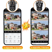 WONSDAR caméra extérieure Wifi PTZ trois objectifs ou double objectif caméra IP suivi automatique couleur Vision nocturne Surveillance vidéo CCTV iCsee 2