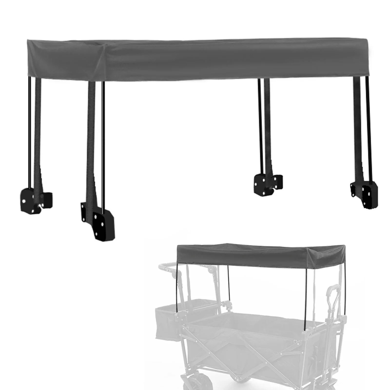 Awning Canopy 1pc For Wagon Attachment Sun Shade Cover For Folding Trolley Waterproof 600D Oxford Cloth Cart Handcart Car side awning Camping canopy Sun shade sail Sunshade net