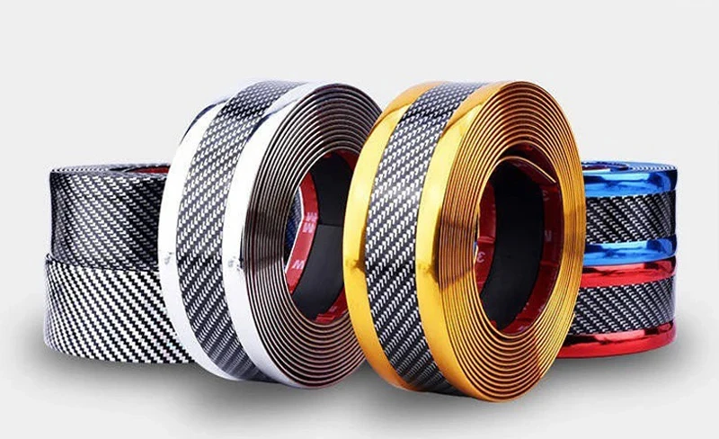 Auto Aufkleber Tür Kantenschutz Universal Einstiegsleisten Aufkleber Carbon Faser Anti Scratch Anti-kollision Streifen Dekorative Aufkleber – Detail 5