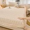 1pc Elastic Fitted Sheet Velvet Bedsheet Skin-friendly Bed Cover fundas de colchón Winter Mattress Protectors (No Pillowcase) 2