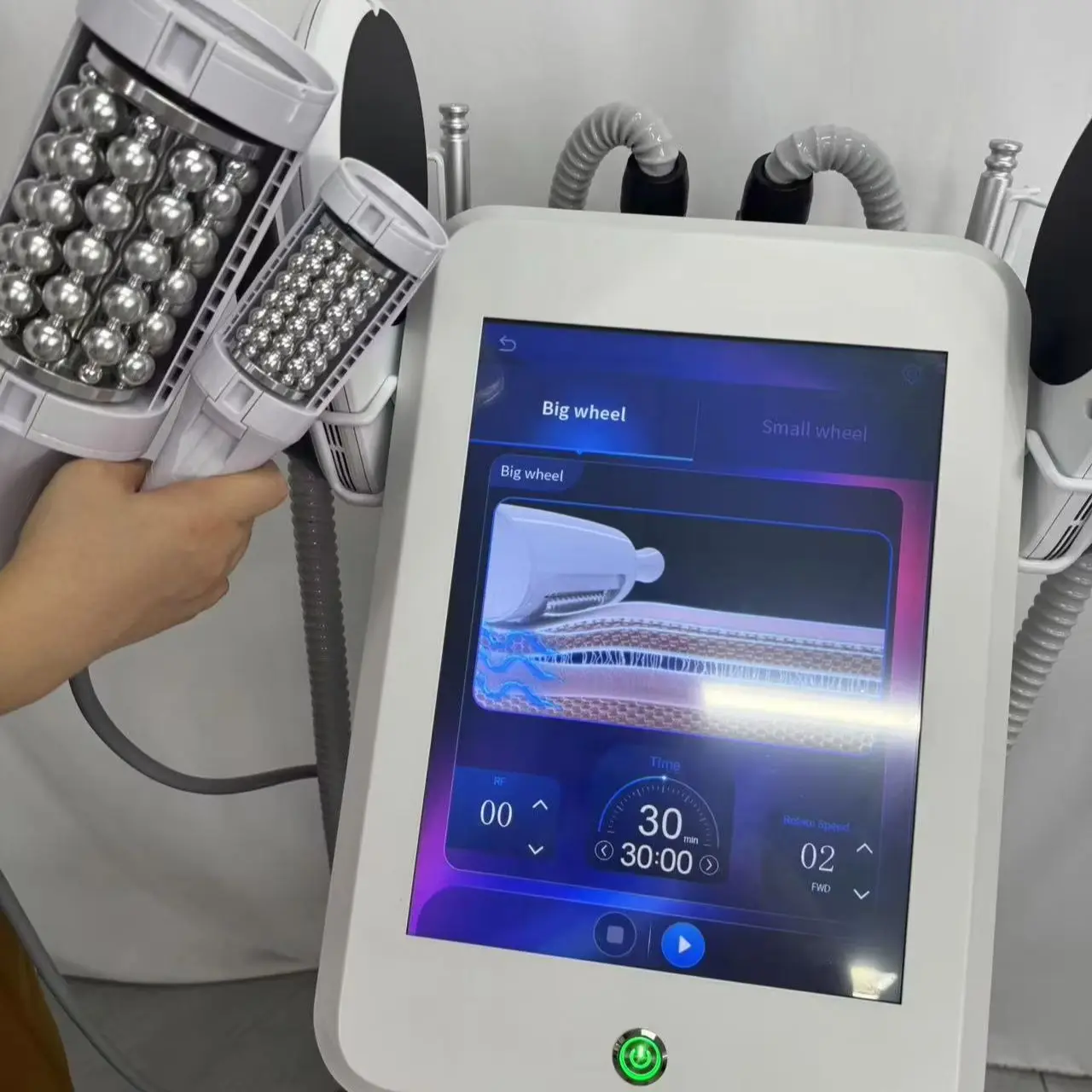 2 IN 1 200HZ EMS Roller Slimming Cellulite Reduction Inner Ball Roller 360 Degree Infrared Vacuum Roller Massage Beauty Machine - immagine 6