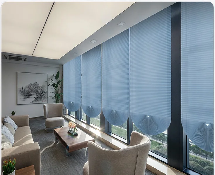 Versatile Light Filtering Pleated Paper Shades with Clips