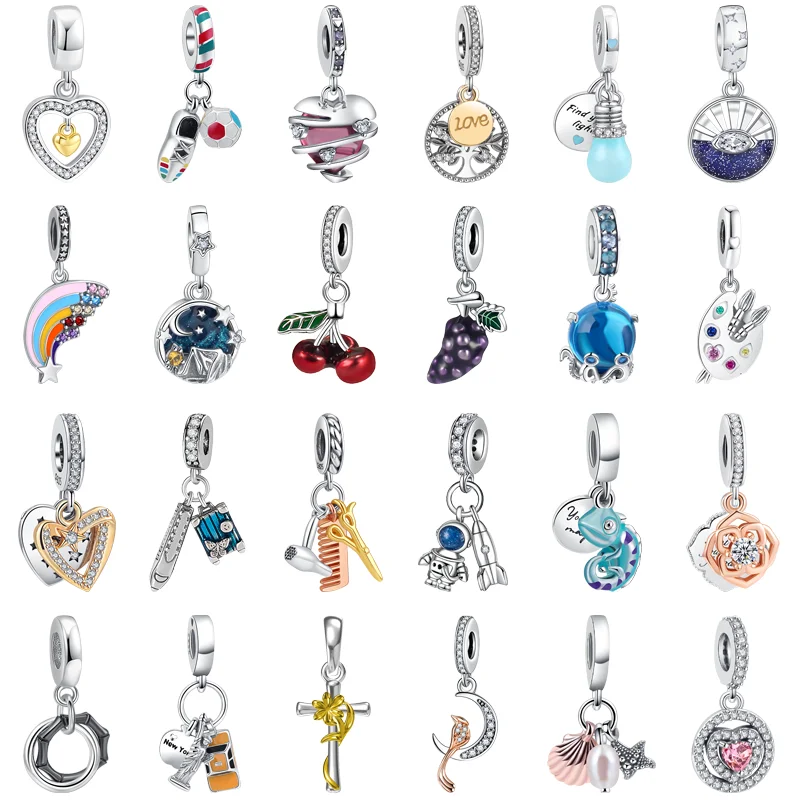 Vendite Calde Fit Pandora Bracciali Originali Occhi Arcobaleno Croce Lampadina Lavaggio Taglio Colpo S925 Argento Charms Perline Regali Di Gioielleria