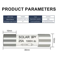 Fusibles solaires PV DC 1000V, 5/10 pièces, 1A 2A 3A 4A 5A 6A 8A 10A 15A 20A 25A 30A 32A, haute tension pour la Protection du système d'alimentation 10x38mm 4