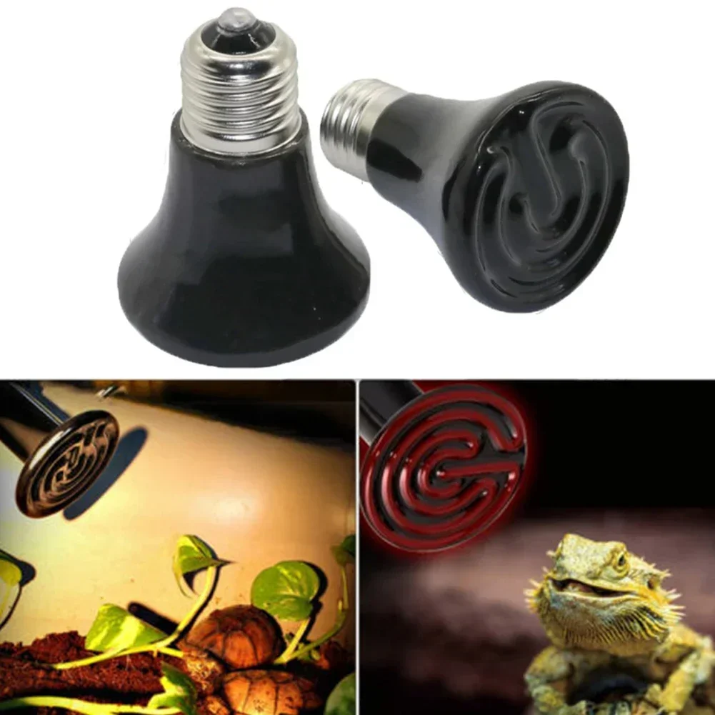 25-75W Pet Reptile Breed Ceramic Heat Emitter Heater Light Brooder Lamp Bulb for Turtle Snake Lizard Pet Chick Lamp