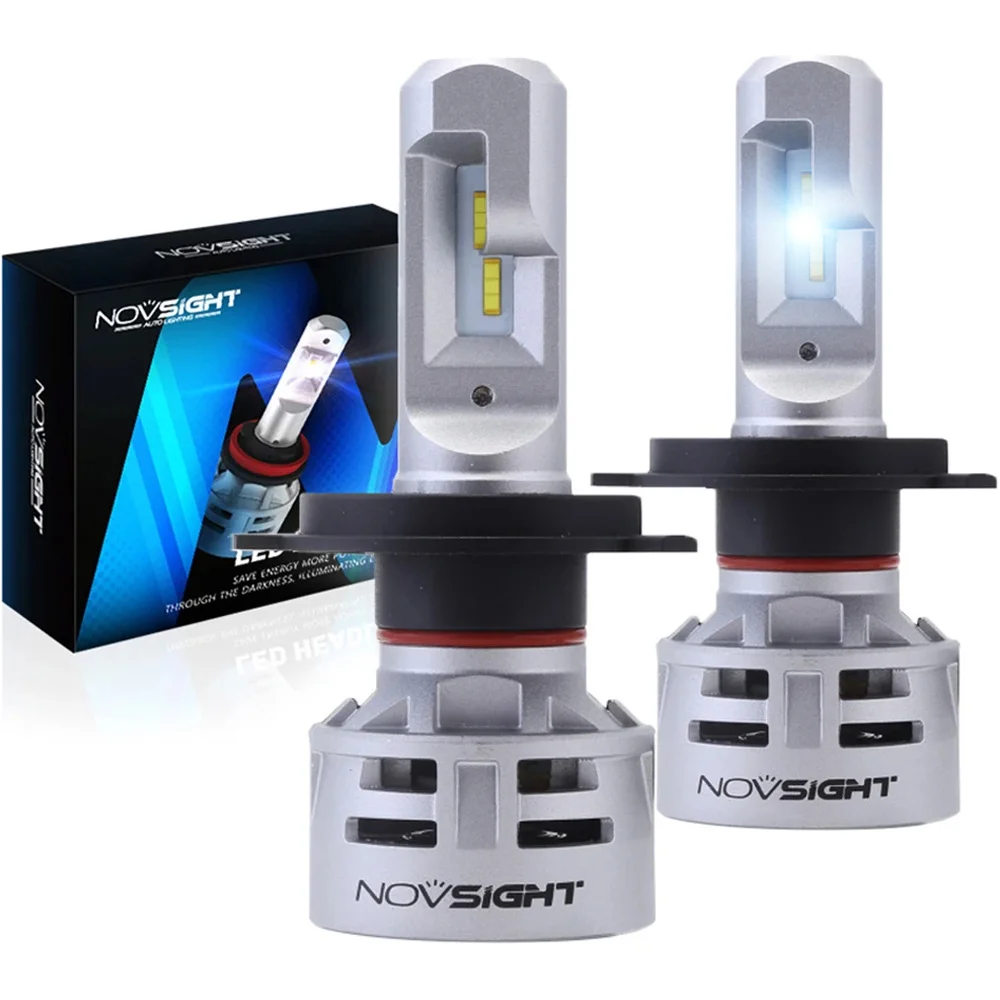 NOVSIGHT H4/HB2/9003 Led H7 H11 H8 H9 9005 HB3 9006 HB4 Car Led Headlights 6500K White 60W 10000LM Fog Lights Auto Lamp Bulbs led car lights led lights led bulbs led headlights led car headlights car headlamps