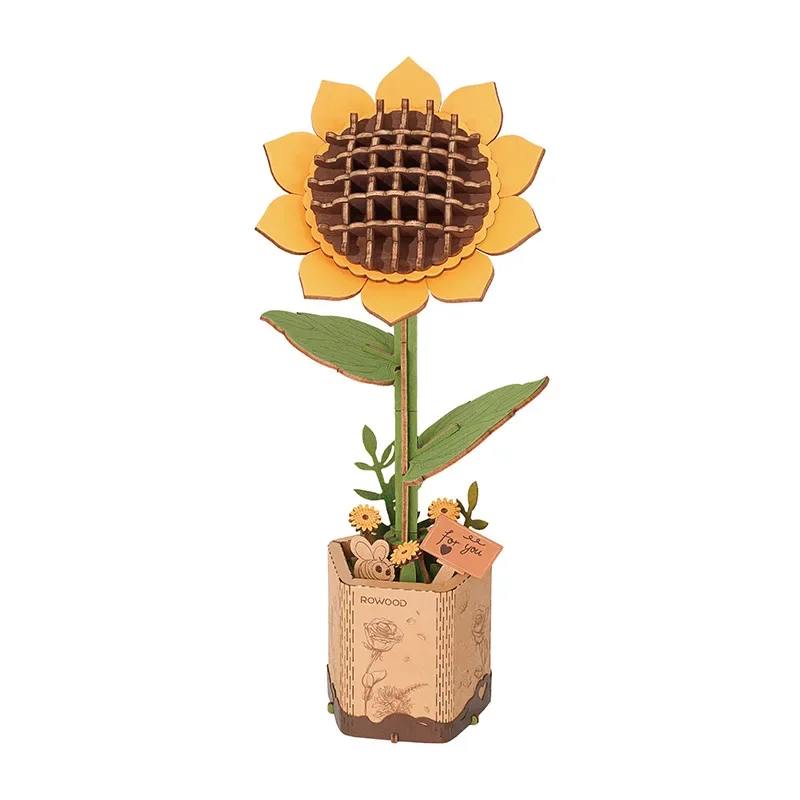 Simulated building block bouquet DIY flower arrangement small toy decorations Office home decorations Valentine's Day gifts building blocks toys