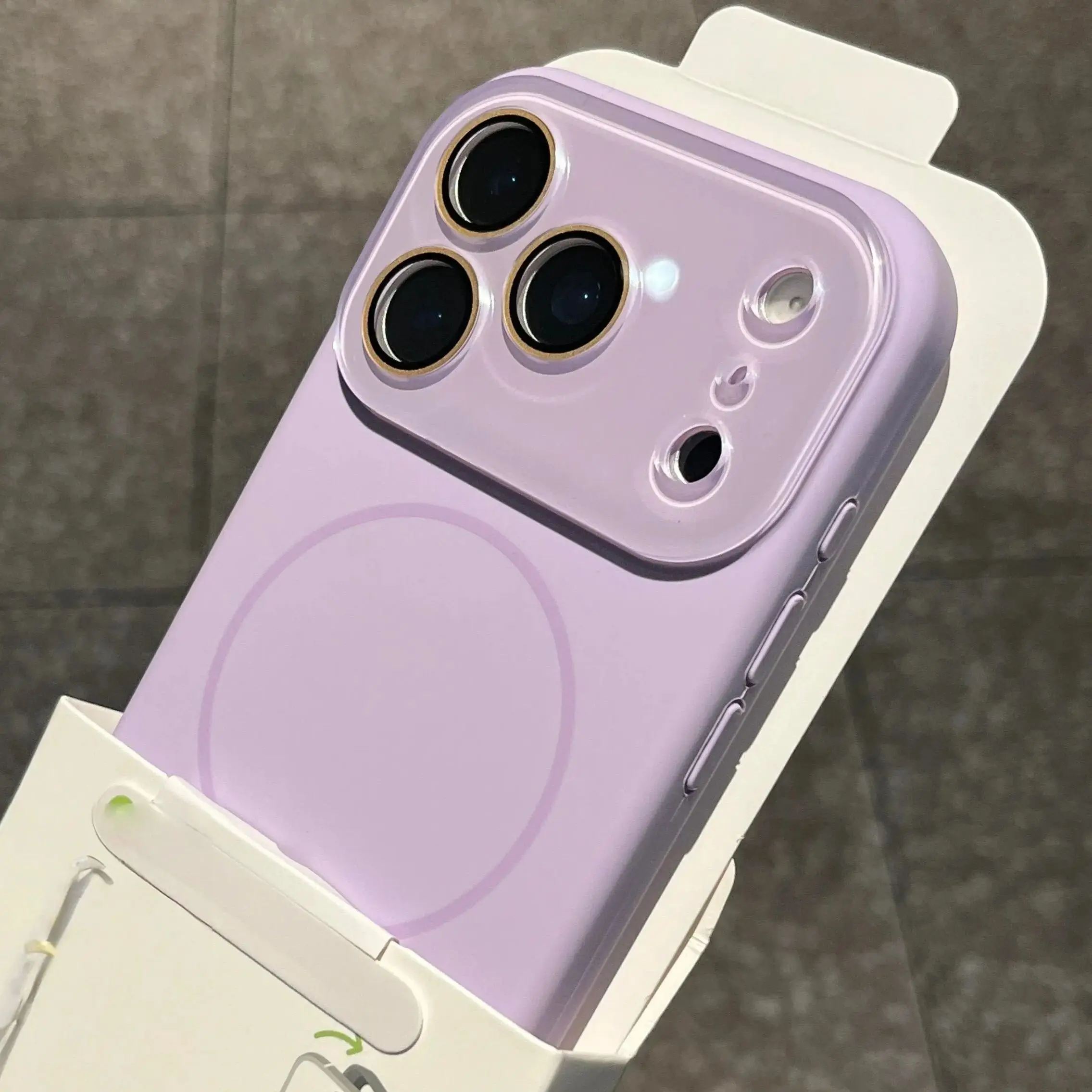 Lavender Luxury Liquid Silicone Shockproof Back Cover with Large Camera Window