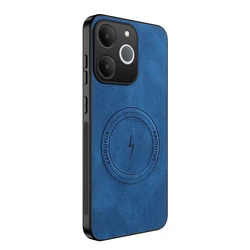 Leather Shockproof Armor Case with Magnetic Protection - Drop Proof Phone Case for Realme Note 70 4G (Blue)