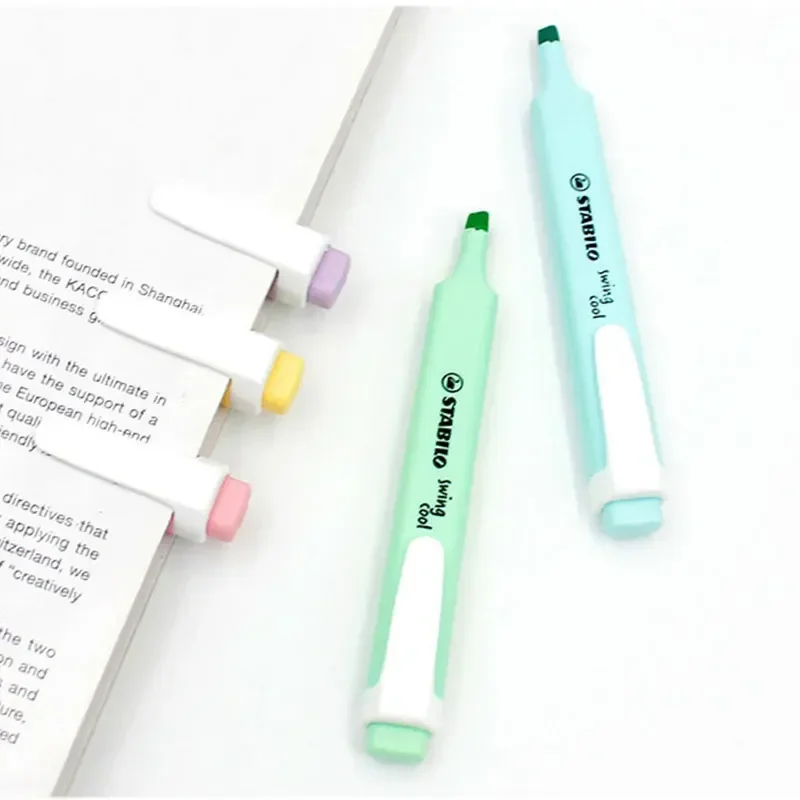 1Pcs STABILO 275 Highlighters Pastel Markers Swan Swing 6 Colors Single Text Focus Marker Pens for School Office Highlighter Pen Marker Pen Highlighter Marker