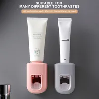Creative Wall Mount Automatic Toothpaste Dispenser Bathroom Accessories Waterproof Lazy Toothpaste Squeezer Toothbrush Holder 2