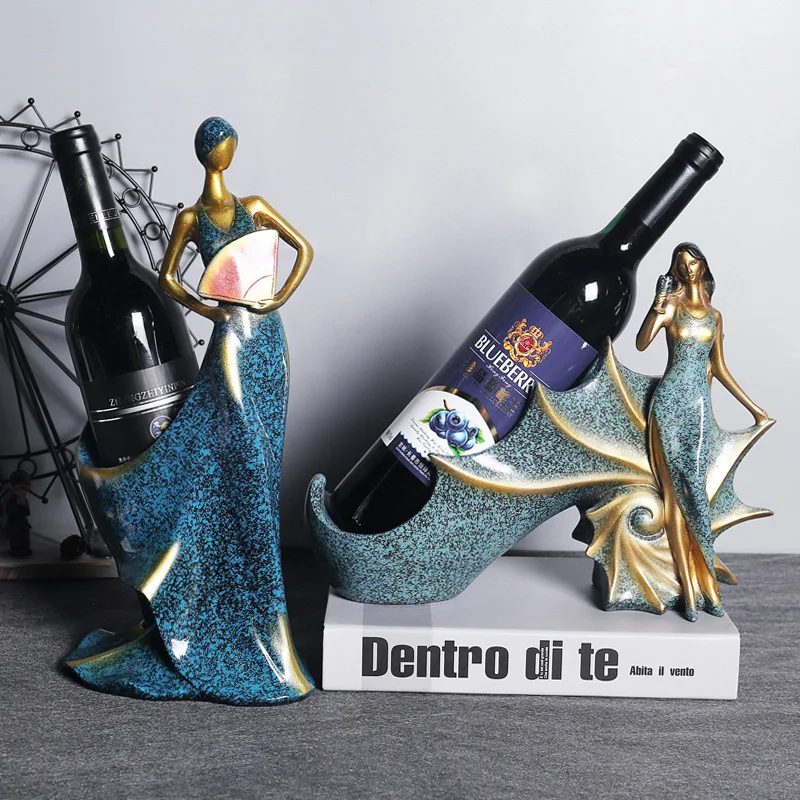 

Beauty Wine Rack Red Wine Rack Girl Decoration Creative Modern Living Room Home Wine Cabinet Wine Rack Home Decoration Ornament