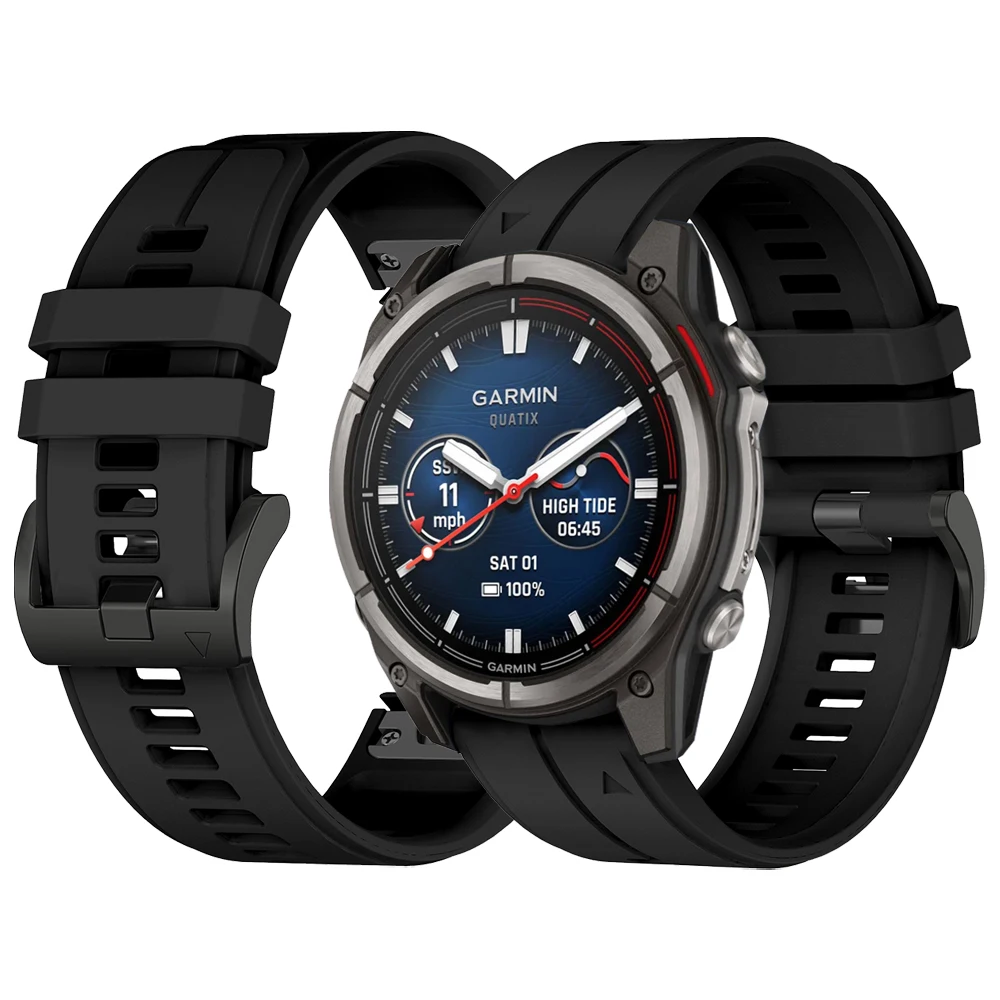 Silicone Wrist Strap Bracelet, 22mm/26mm,