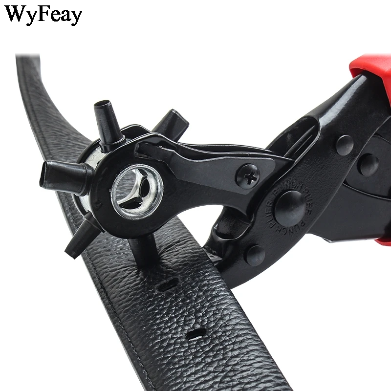 Revolving Leather Punch Plier Punch Hole Tool Puncher Belt Saddle Watch Bands Strap Shoe Fabric Paper working Leathercraft