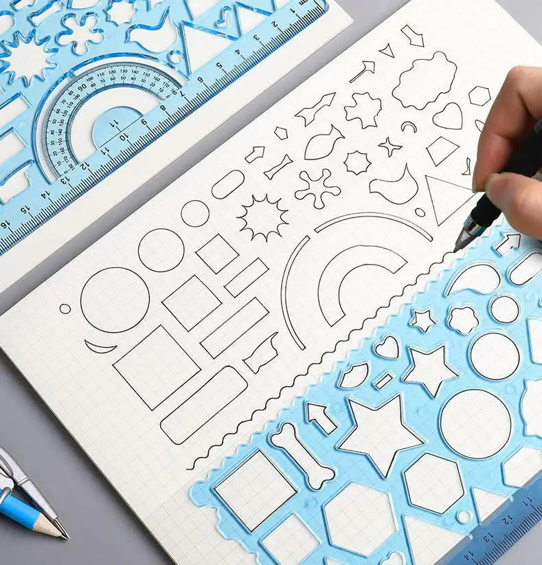 TRKETK 3 Pièces Pochoir De Dessin Géométrique Et Circulaire - Règles De Quilting Multifonctions