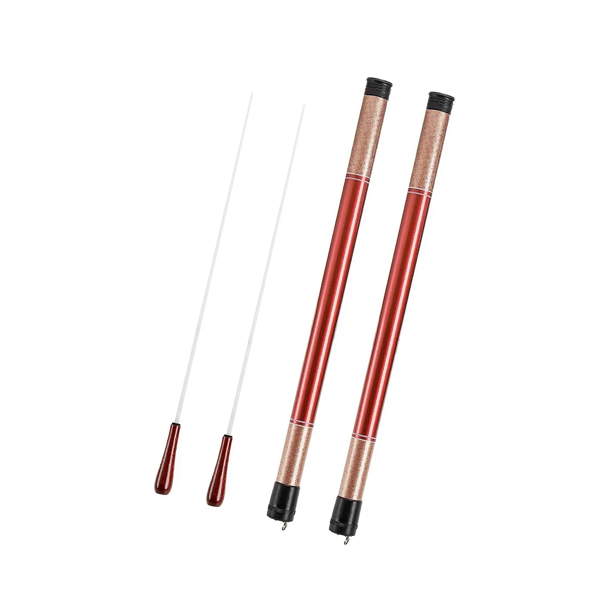 

2 Pack Music Baton Rosewood Handle Musical Conducting Batons with Baton Case for Choral Symphony