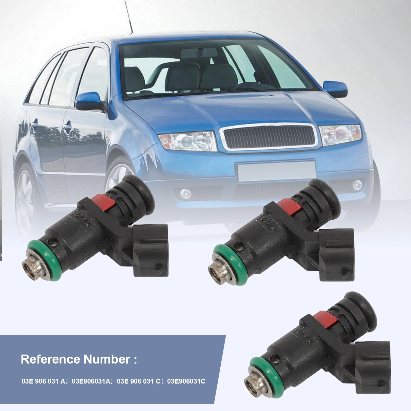 3 x Fuel Petrol Injector Nozzle for POLO Cordoba Mk3 Fabia Mk1 1.2 03E906031 03E906031A
