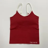 TEVEO – pantalon de Yoga sans couture pour femmes, ensemble gilet de sport à bretelles avec coussinet de poitrine absorbant les