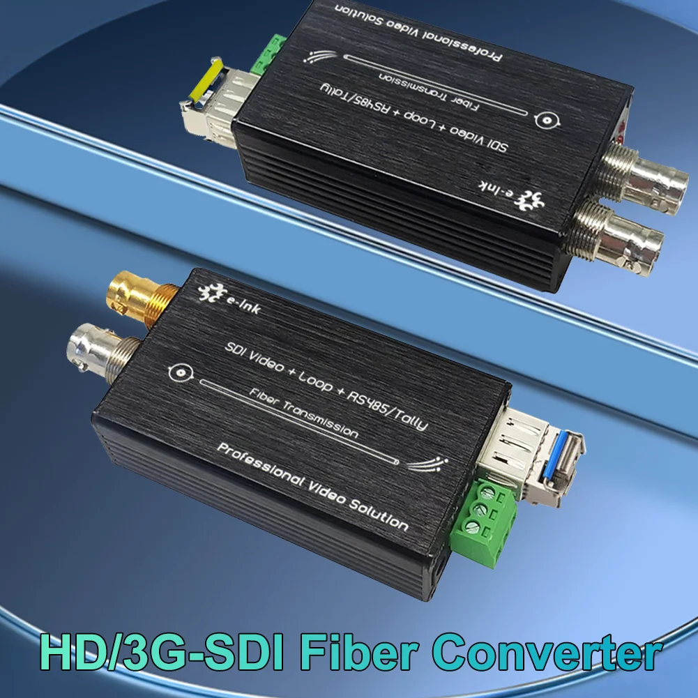 

Mini HD/3G SDI Fiber Extender Broadcast Level 1080P-SDI Video Optic Converter with RS485 Tally Loop Out Up to 60Hz