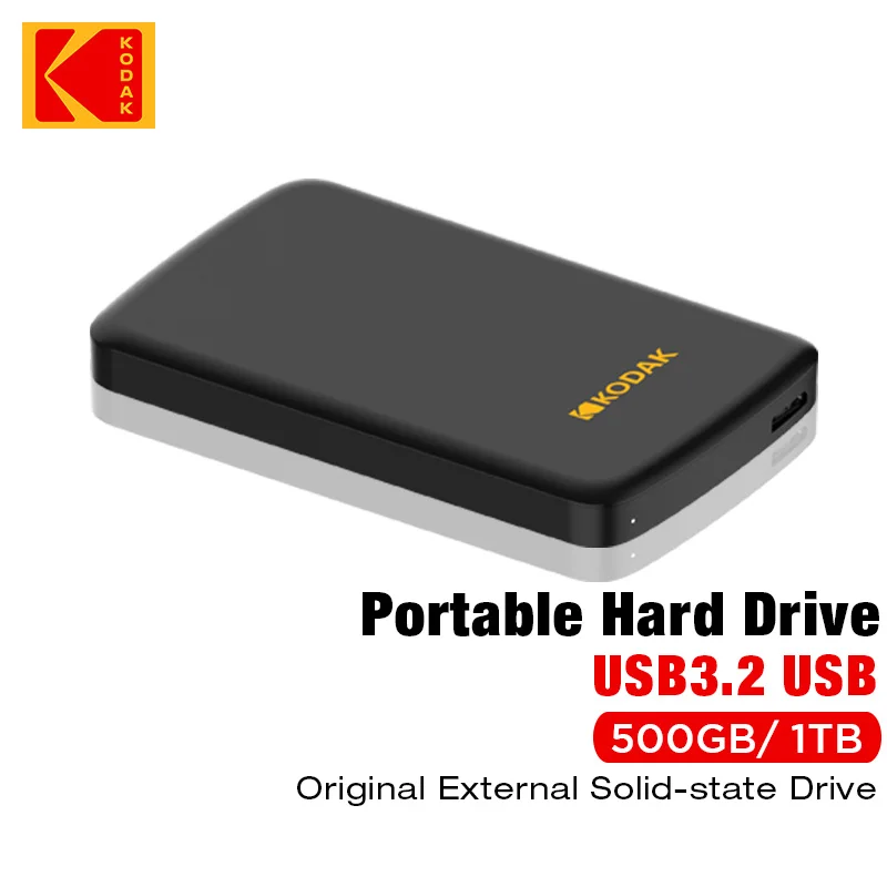 KODAK P150 512GB 2.5'' 휴대용 외장 하드 드라이브 USB 3.0 5Gbps 게이밍 스토리지 디스크 노트북 및 데스크탑과 호환 가능