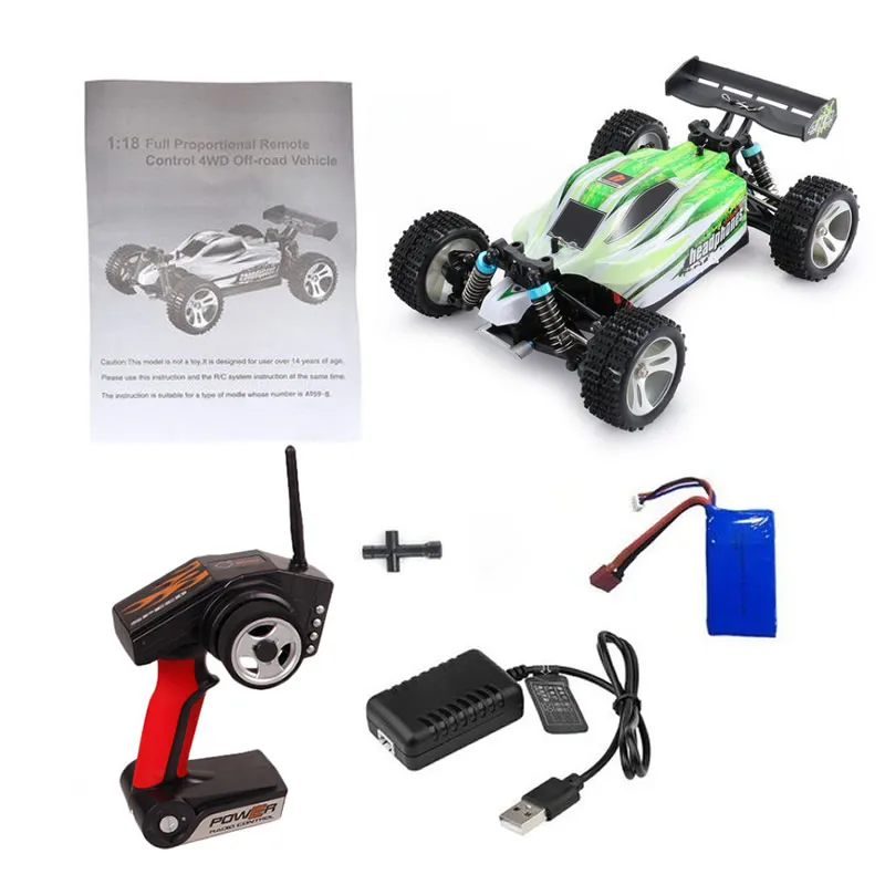 WLtoys A959 A959-B 1:18 RC Racing Car 4WD 70KM/H High Speed 2.4G Remote Control Drift Off Road Vehicle Buggy Boys Toys Kids Gift 6