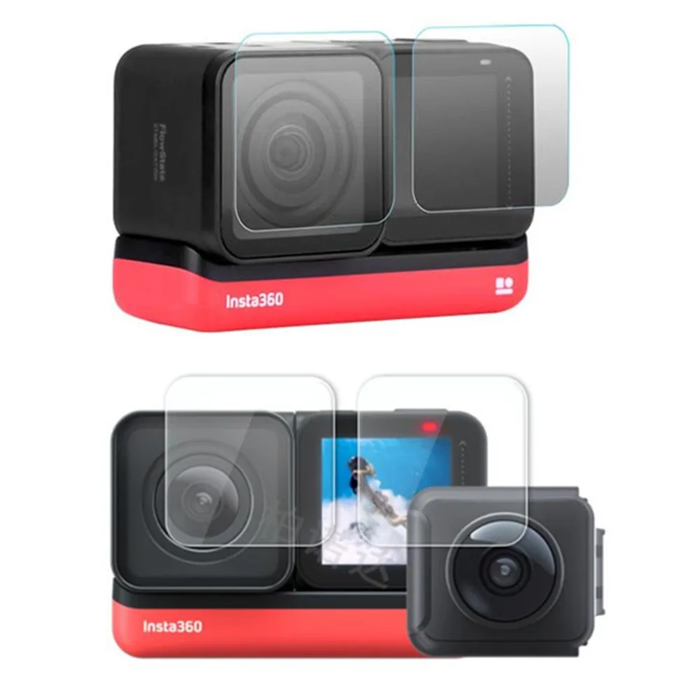 

9H Hd Tempered Glass Film For Insta 360 One R Rs Lcd Screen Protector Lens Cover For Insta360 4K 1 Inch Camera Accessories