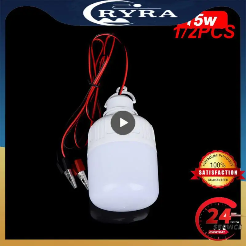

1/2PCS 12V LED Lamps Alligator Clip Portable Light Bulbs 5W 9W 15W Outdoor Camp Tent Night Fishing Hanging Light Emergency Light