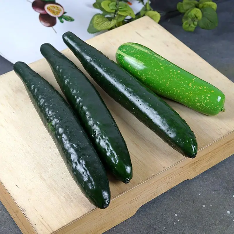 Simulated Vegetable Model Soft Gum Size Balsam Pear Towel Gourd Cucumber Eggplant Corn Lotus Root Soft Decorative Ornaments 1pcs