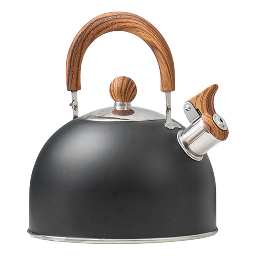 

Chirping Kettle Hot Water Stainless Steel Tea Boiling Pot Kettles Boiler Teapot for Stovetop Wood Grain Kitchen