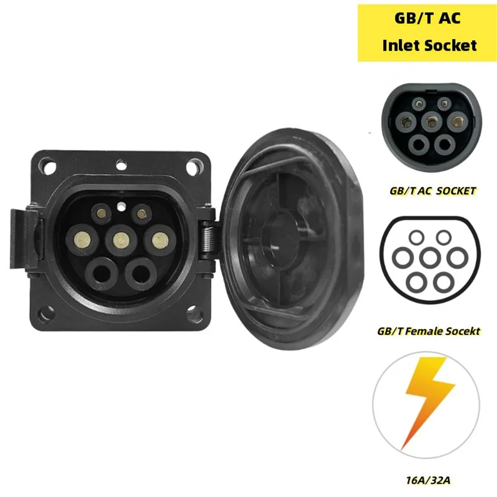 Gbt Electric Car Fast Charger Ac 220v 16a 32a Ev Charging Socket China
