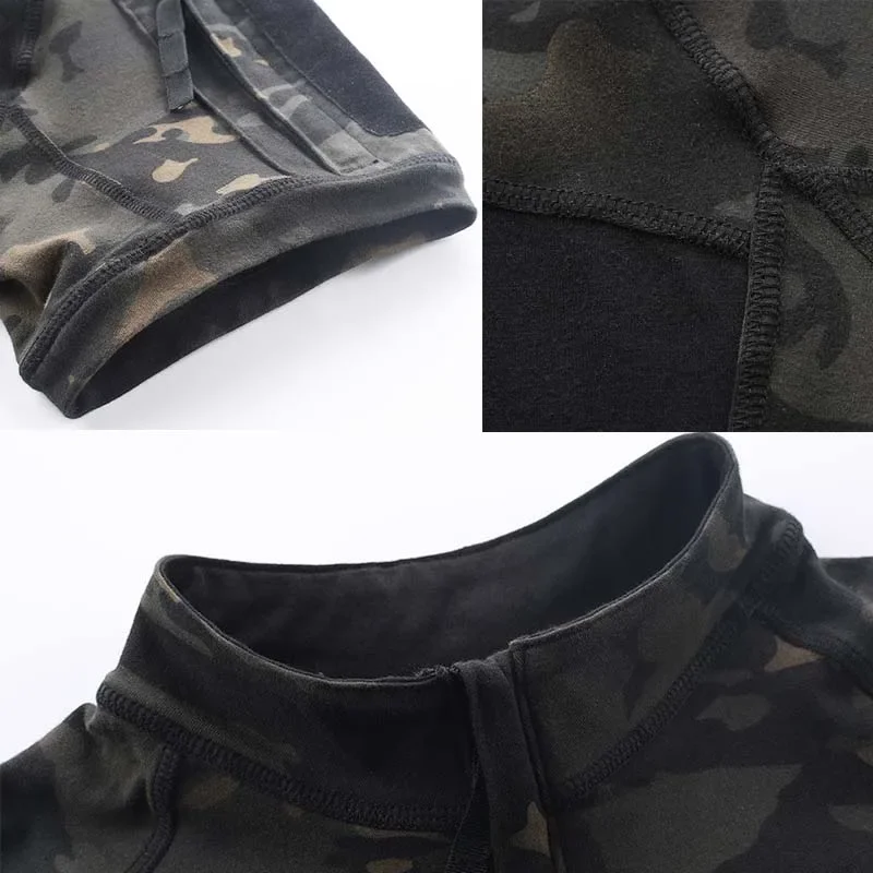 Outdoor Men Combat Shirts Airsoft Tactical T Shirt Short Sleeve Camo Cotton Tee Shirts Paintball Hunting Clothing 6