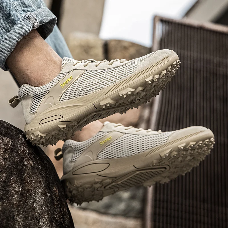 Men's Golf Shoes Men's Outdoor Golf Sneakers Comfortable Casual Walking Shoes Mesh Breathable Exercise Golf Sneakers Sizing38-46