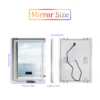 Wisfor 28x36 Lighted Bathroom Mirror with Bluetooth Speaker Smart LED Vanity Makeup Wall Mounted Mirrors 3 Lights Anti-Fog Touch 6