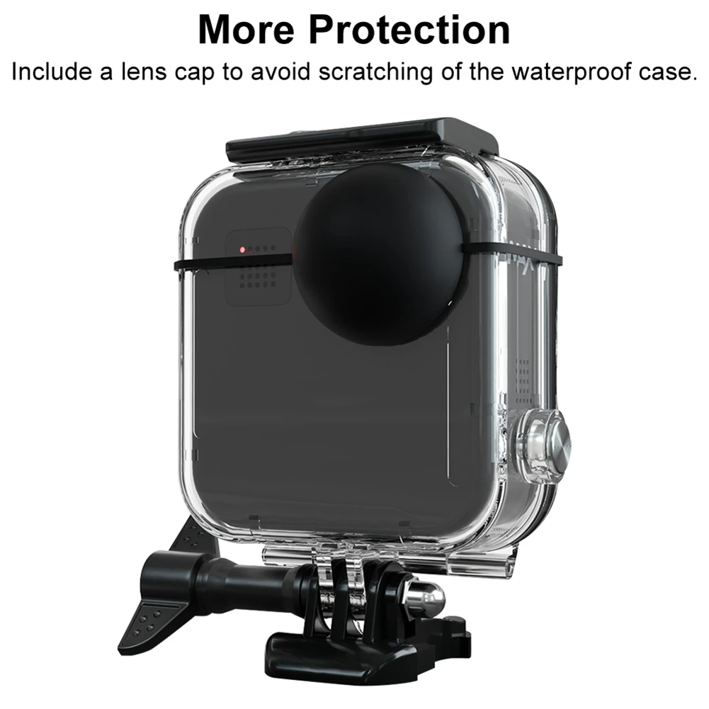 Touchscreen Waterproof Housing Case for GoPro MAX 360 Diving Protection Underwater Dive Cover Camera Accessories images - 6