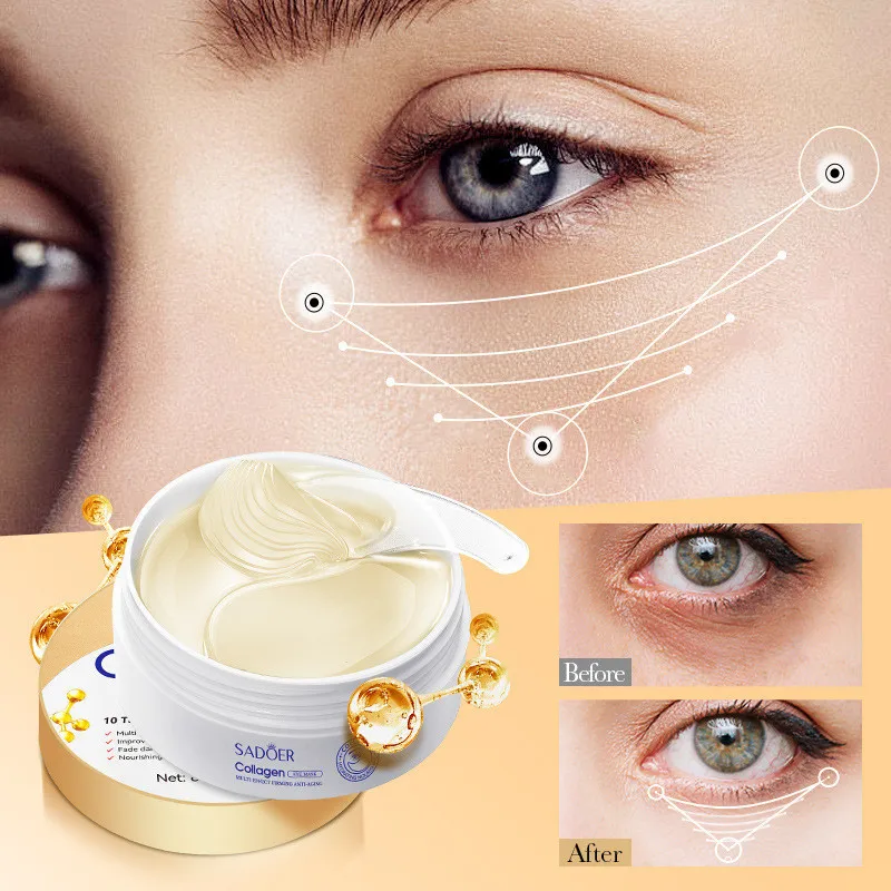 SADOER Collagen Anti-wrinkle and Firming Moisturizing Eye Mask for Reducing Dark Circles 60pcs/30pair