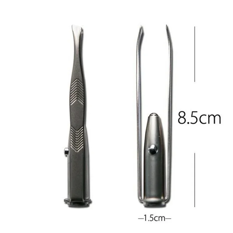 Led Eyebrow Tweezers 1/3Pcs Led Eyebrow Tweezers Stainless Steel Face Eyebrow Design Eyelashes Remover Tools Light Eyelash Tweezers Beauty Makeup