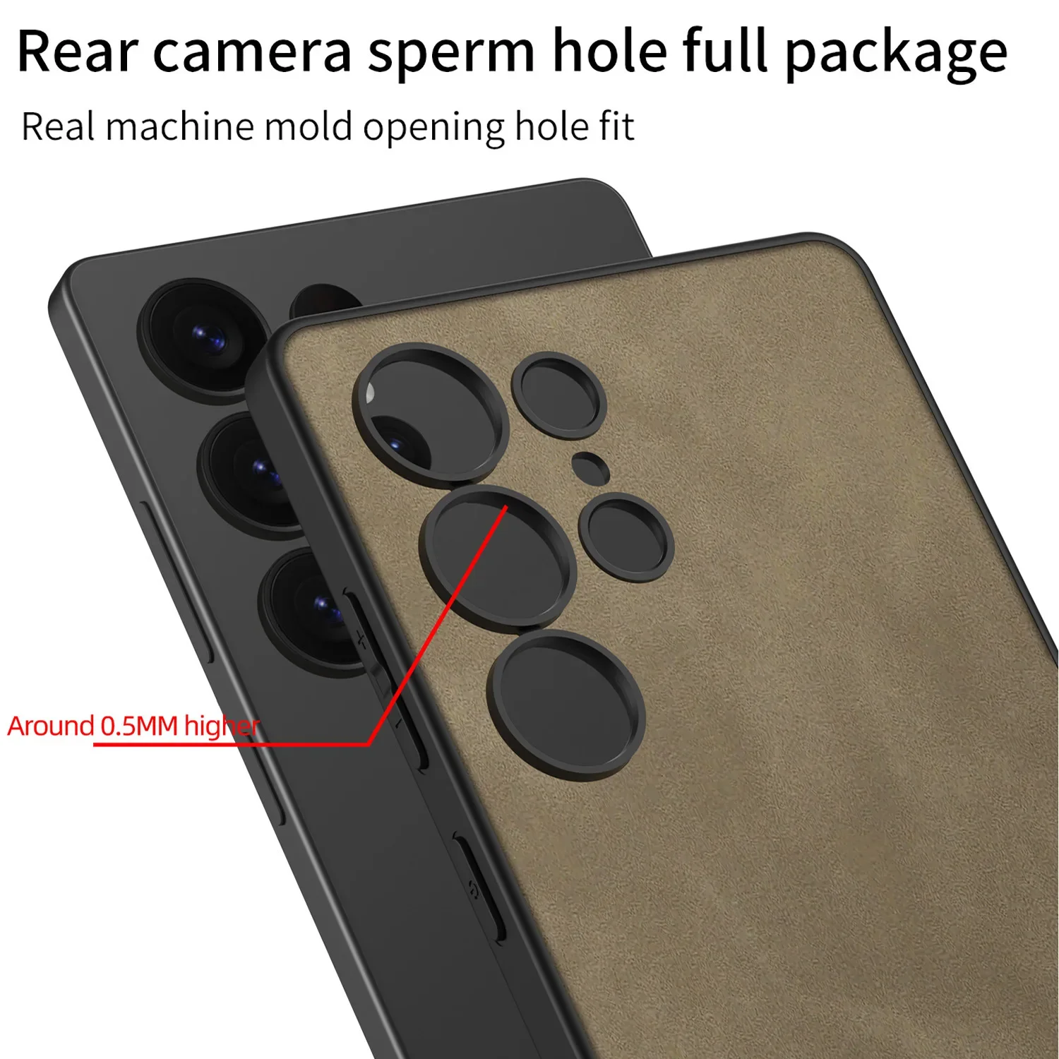 Luxury Leather Phone Case For Samsung Galaxy S24 S25 Ultra 5G Nubuck Leather Protective Case S24Ultra S25Ultra Shockproof Cover 4