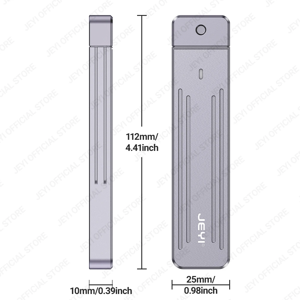 ímã estojo protetor, Direct-Anexar, M.2 NVMe, USB-A