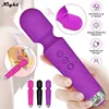 G-spot stimulation wireless dildo AV vibrator magic wand for women's Clitoral stimulator USB charging into sex toy big cock 18 1