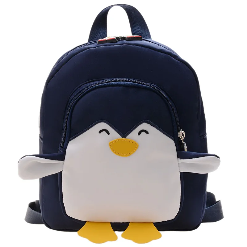

Girl boy Personality Penguin Kindergarten schoolbag canvas fashion children's backpack casual cartoon cute shoulder bag