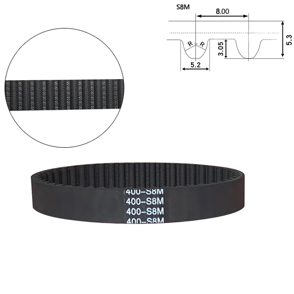 

STS S8M 600mm-784mm Pitch 8mm Timing Pulley Belt Close Loop Rubber Timing Belts Width 15mm 20mm 25mm 30mm 40mm Synchronous Belt