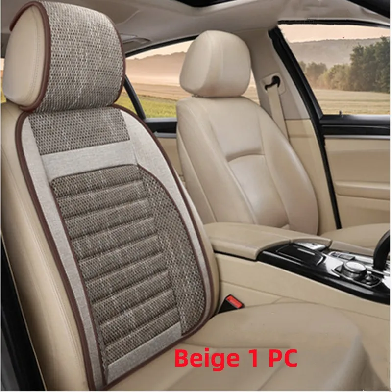 thumbnail image 1 of Funda protectora de asiento de coche de lino 3D, alfombrilla antideslizante universal para asiento de coche, accesorios de lujo para interior de coche, cojín transpirable para asiento de conductor, 1 of 5