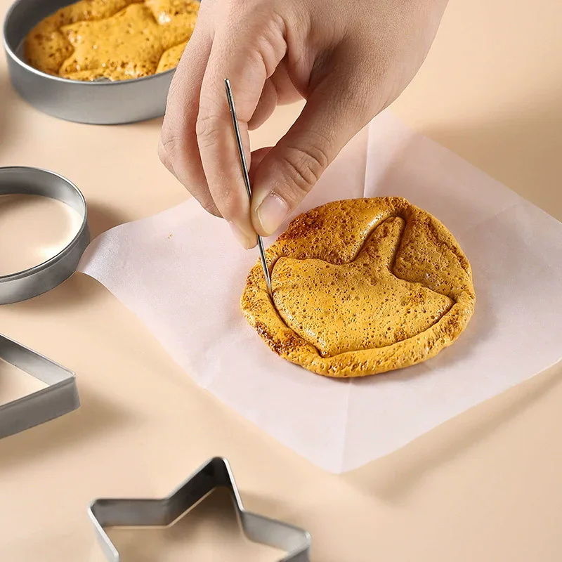 6/12pcs Sugar Cookie Cutter Sugar Cookie Mold Stainless Steel Korean Cookies Game Tools For Squid TV Fans and Kids Party Game
