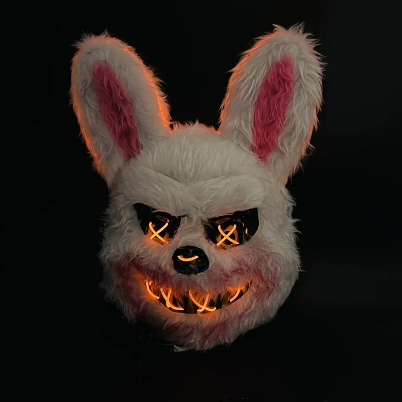 Halloween Leuchtende Maske Kaninchen Ro Bär Cosplay Requisiten LED Tanzparty Gruselmaske Halloween Kreative Cartoon-Tiermaske – Detail 13