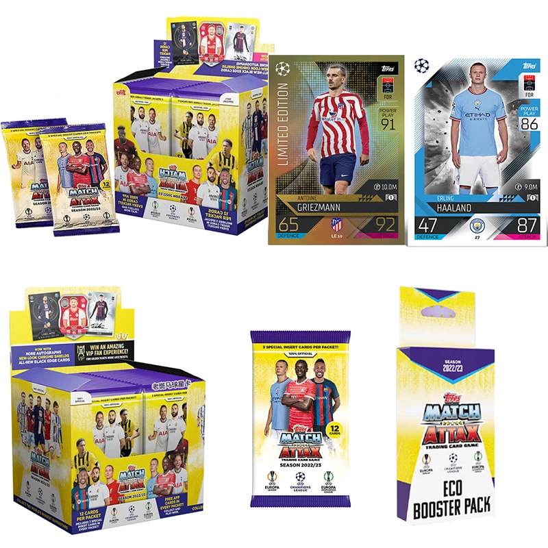 

New Panini 2022-23 Topps Match Attax Game Edition Uefa Champions League Star Card Box Card Fans Collection Gift Box